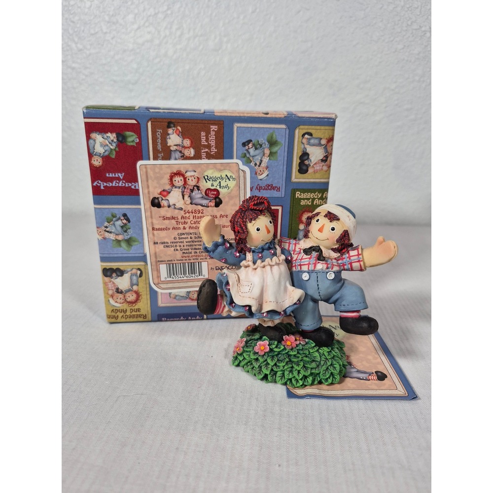 Enesco Raggedy Ann and Andy Walking Figurine 544892 Smiles and Happiness Boxed